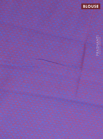 Chettinad cotton saree pink and purple with thread woven buttas and thread woven border