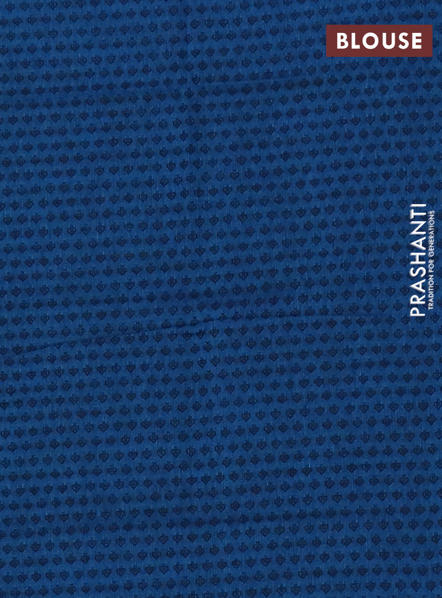 Chettinad cotton saree teal greenish blue and peacock blue with thread woven buttas and thread woven border