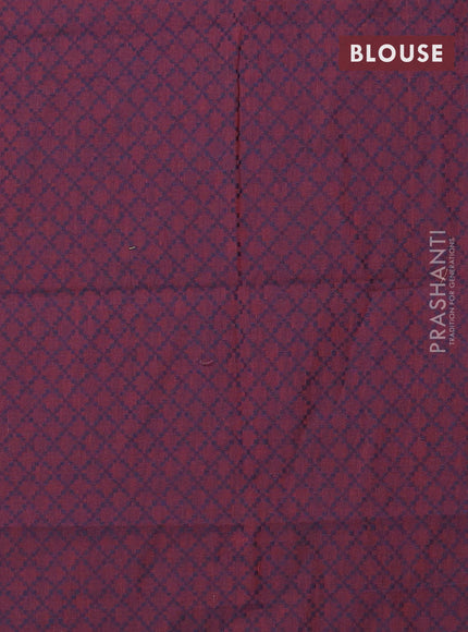 Chettinad cotton saree pastel brown and brown with allover checked pattern & thread woven buttas and temple design rettapet border