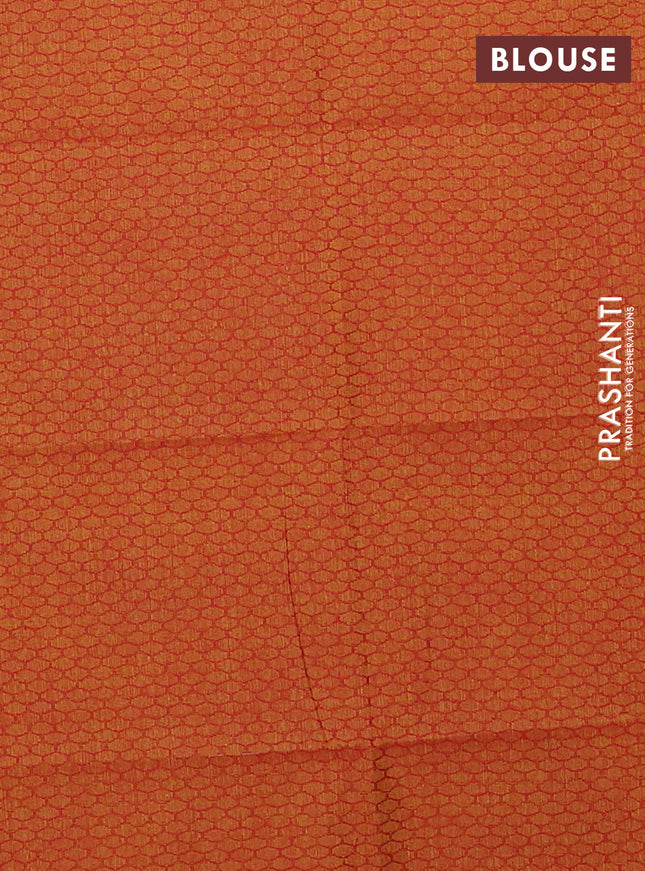 Chettinad cotton saree deep maroon and dark mustard with thread woven buttas and temple design simple border