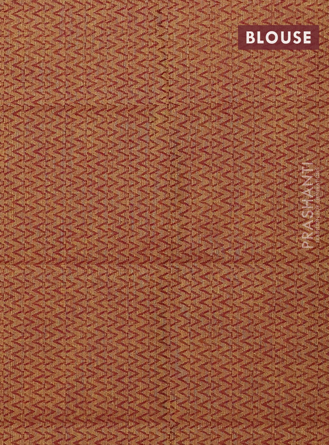 Chettinad cotton saree dual shade of maroonish purple and mustard yellow with thread woven buttas and thread woven border