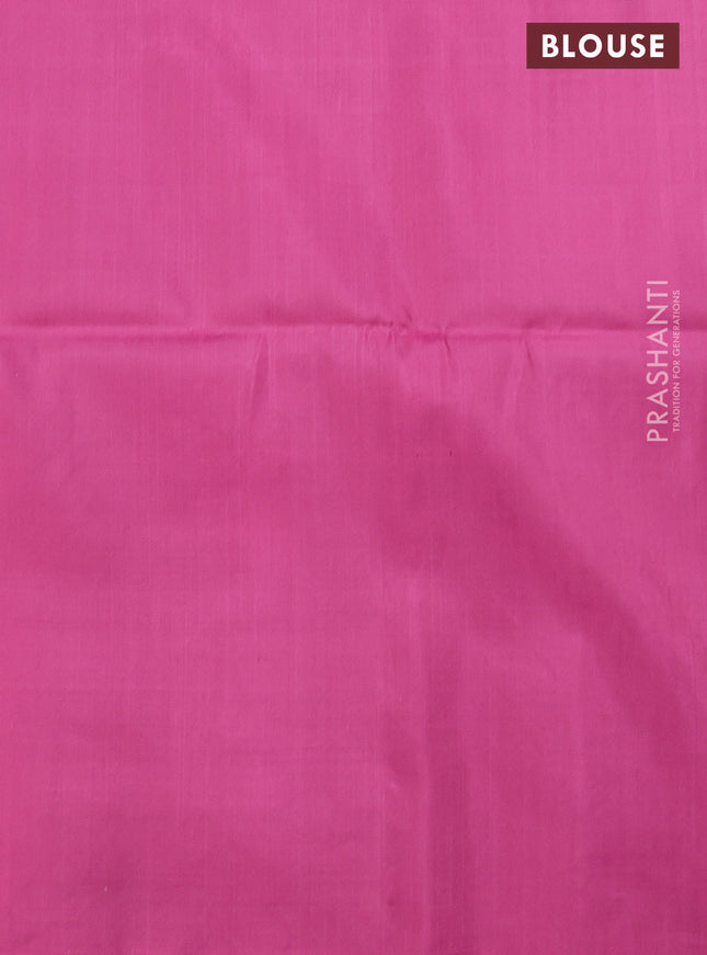 Pure soft silk saree pastel pink with allover silver zari weaves in borderless style