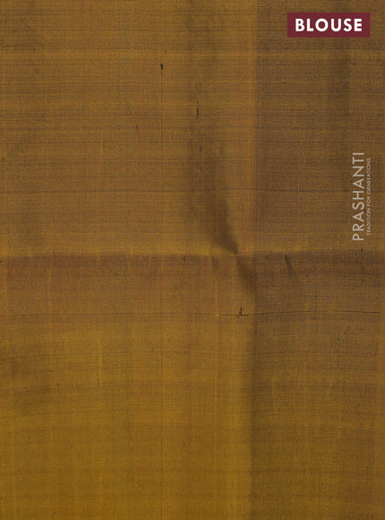 Pure soft silk saree black and mustard yellow with allover zari weaves & buttas and zari woven butta border