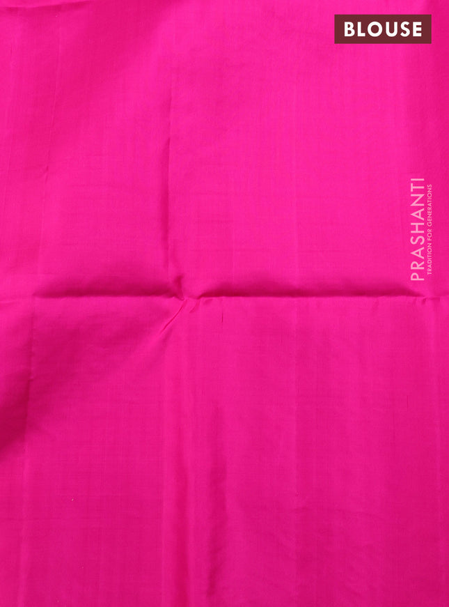 Pure soft silk saree dual shade of pinkish yellow and pink with zari woven buttas and long rich zari woven border