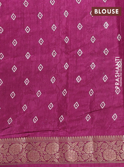 Semi dola saree wine shade with floral prints & self emboss and zari woven border