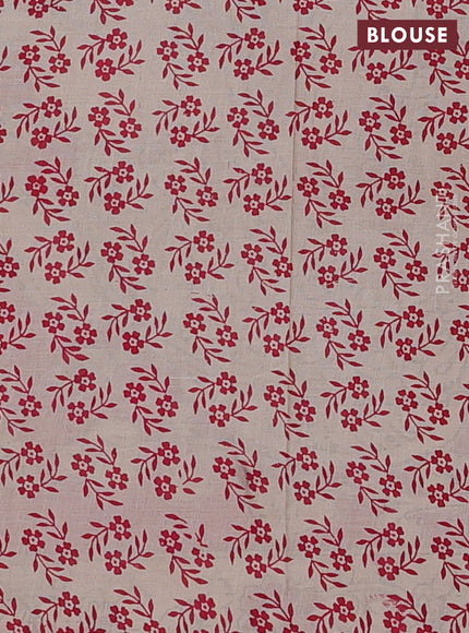 Kalamkari cotton saree yellow and pink with ikat butta prints and printed border