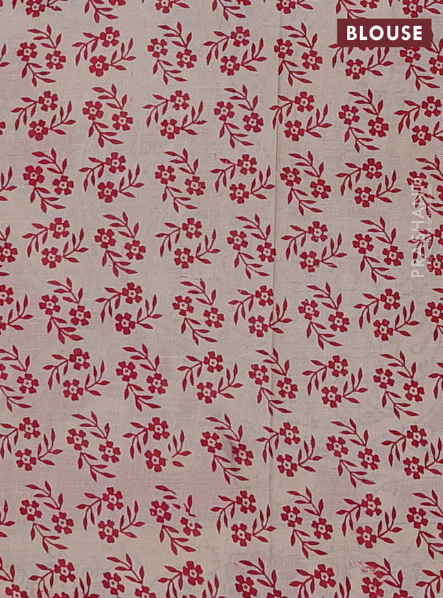 Kalamkari cotton saree yellow and pink with ikat butta prints and printed border