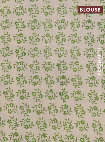 Kalamkari cotton saree deep maroon and green with allover bandhini prints and printed border