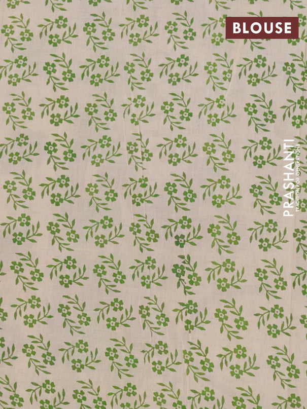 Kalamkari cotton saree deep maroon and green with allover bandhini prints and printed border