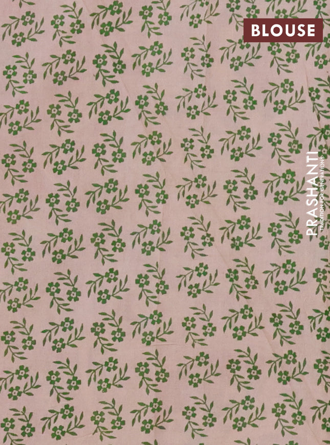 Kalamkari cotton saree maroon and green with allover bandhini prints and printed border