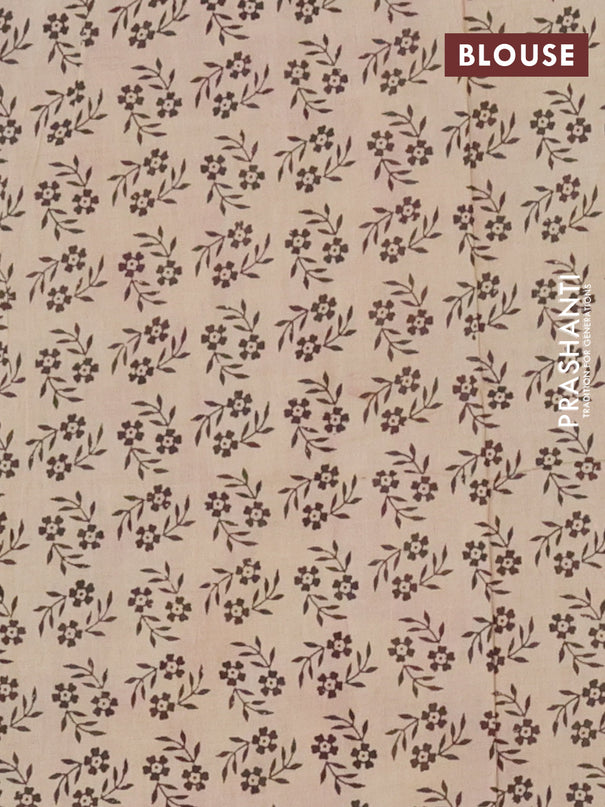 Kalamkari cotton saree green and yellow with allover prints and printed border