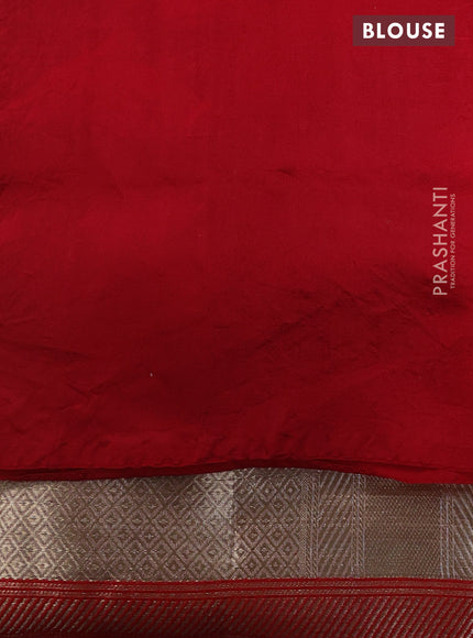 Banarasi tissue silk saree gold and red with allover zari woven brocade weaves and zari woven border