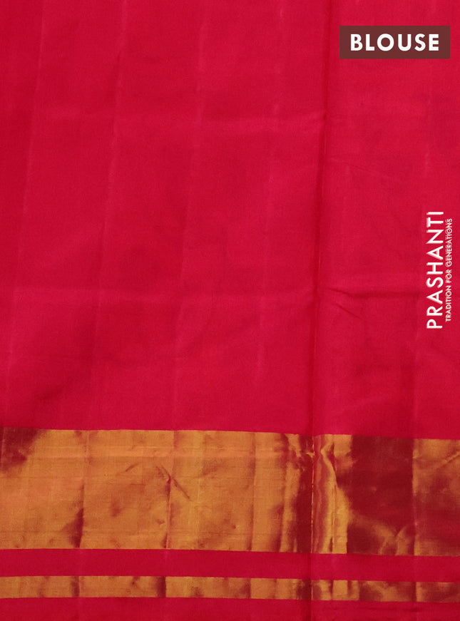 Rajkot patola silk saree mango yellow and pink with allover ikat weaves and zari woven ikat border