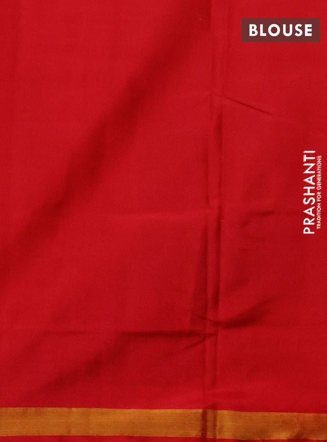 Rajkot patola silk saree blue and red with allover ikat weaves and ikat woven ikat border