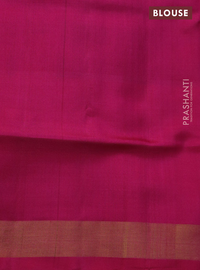 Rajkot patola silk saree teal blue and pink with allover ikat weaves and zari woven border