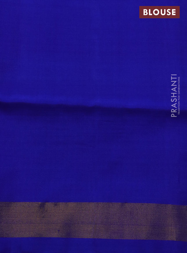 Rajkot patola silk saree light green and blue with allover ikat weaves and zari woven border