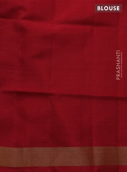 Rajkot patola silk saree light blue and red with allover ikat weaves and zari woven border