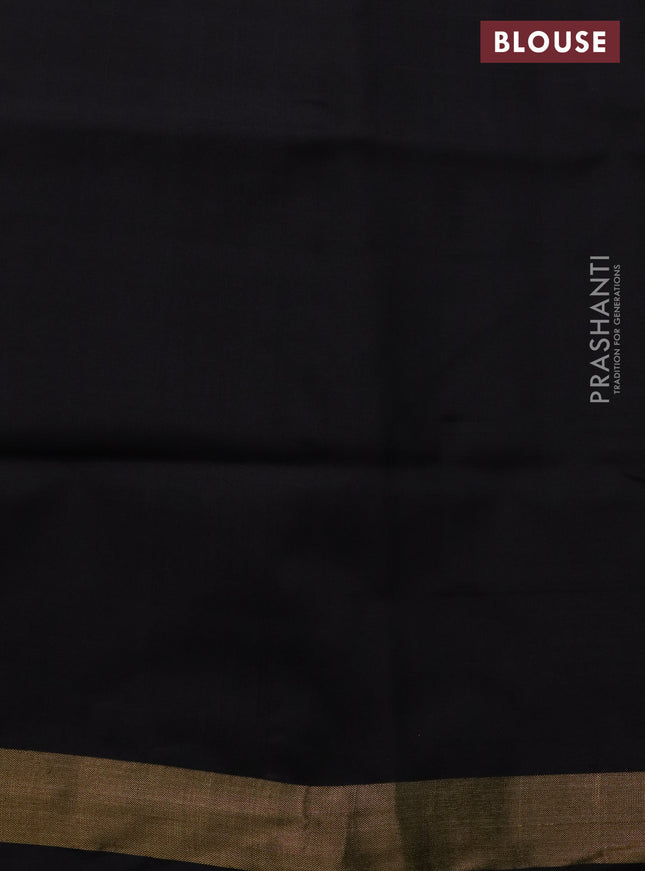 Rajkot patola silk saree orange and black with allover ikat weaves and zari woven border