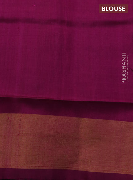 Rajkot patola silk saree wine shade and magenta pink with allover ikat weaves and zari woven border