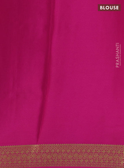 Pure mysore silk saree grey and pink with allover zari woven buttas and zari woven border