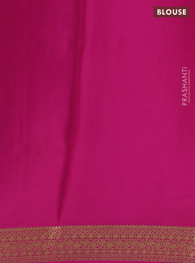 Pure mysore silk saree grey and pink with allover zari woven buttas and zari woven border