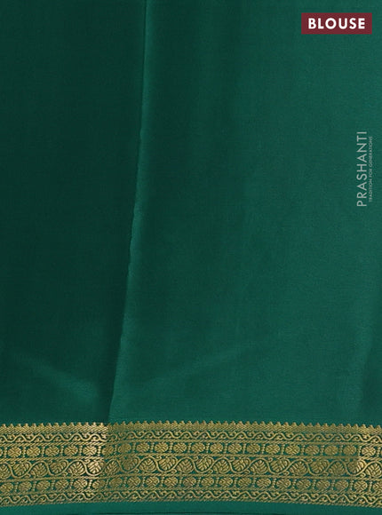 Pure mysore silk saree pink and green with allover zari woven buttas and zari woven border