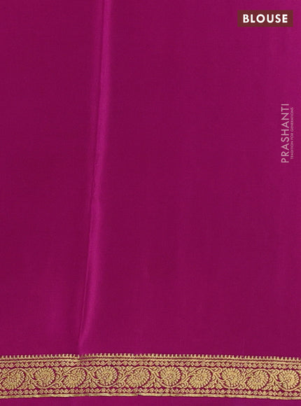 Pure mysore silk saree light blue and pink with allover zari woven buttas and zari woven border