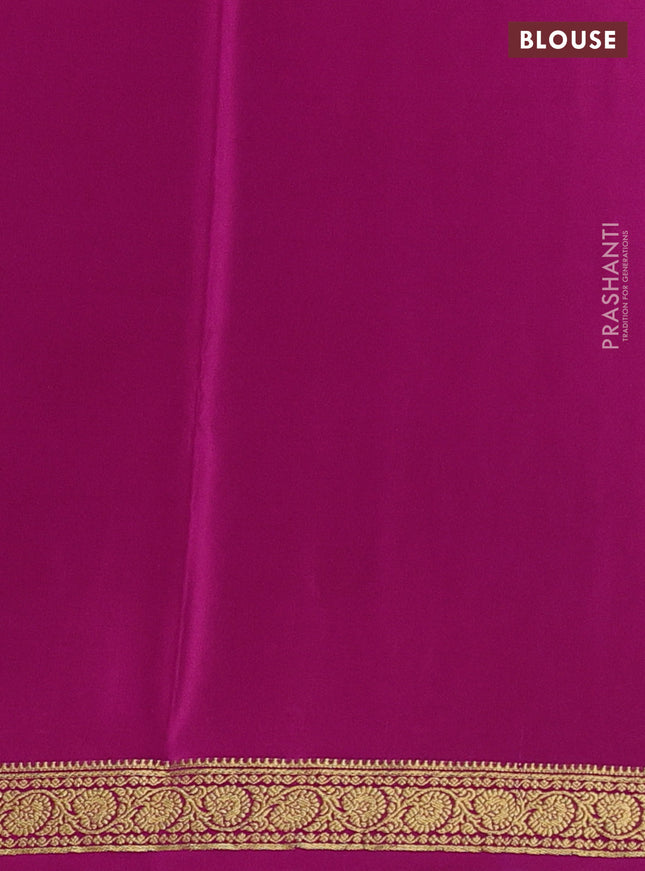 Pure mysore silk saree light blue and pink with allover zari woven buttas and zari woven border