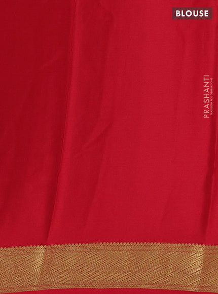 Pure mysore silk saree black and red with allover zari woven buttas and zari woven border