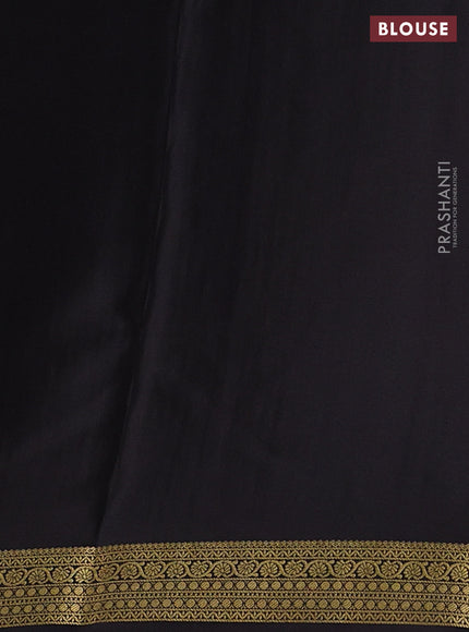 Pure mysore silk saree red and coffee brown with allover zari checked pattern and zari woven border