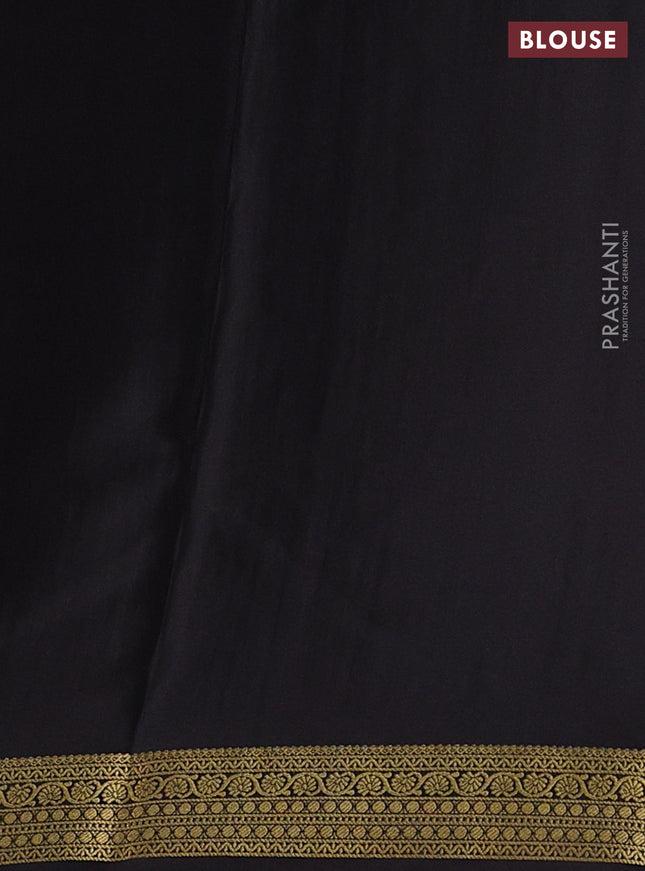 Pure mysore silk saree red and coffee brown with allover zari checked pattern and zari woven border