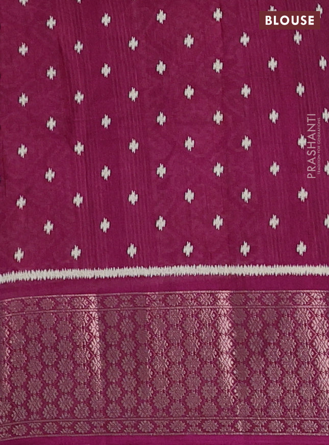Semi dola saree wine shade with allover prints and zari woven border