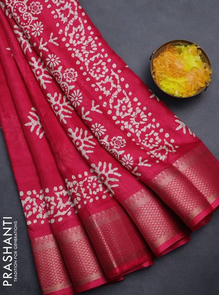Semi dola saree pink with butta prints and zari woven border