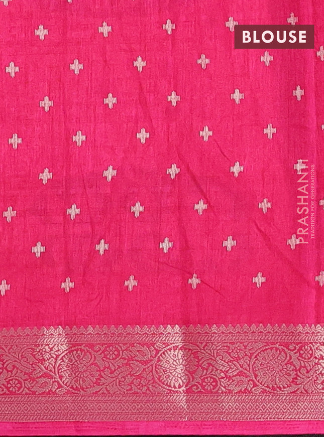 Semi dola saree pink with allover patola prints and zari woven border