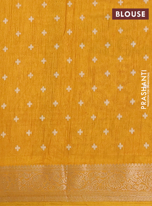 Semi dola saree mustard yellow with allover patola prints and zari woven border