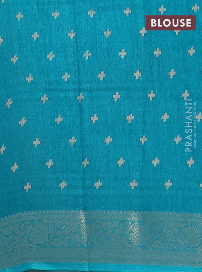 Semi dola saree teal green with allover patola prints and zari woven border