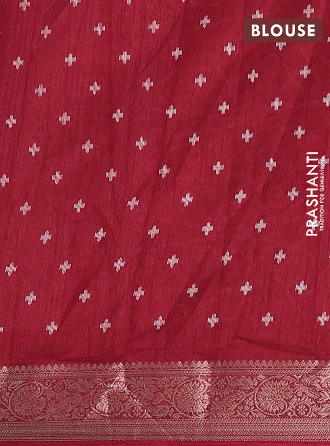 Semi dola saree maroon with allover patola prints and zari woven border