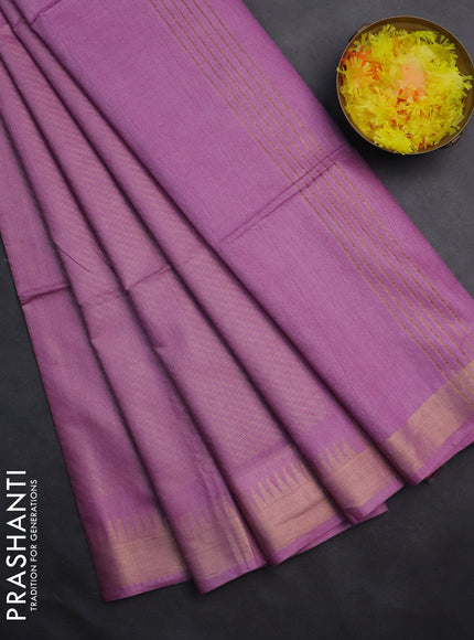 Semi munga jacquard saree lavender with allover zari weaves and zari woven border