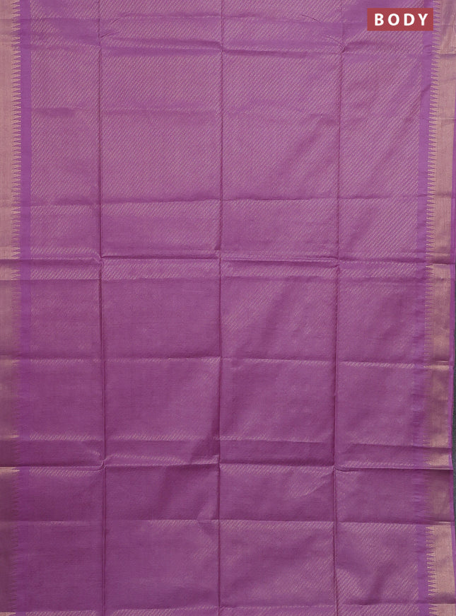 Semi munga jacquard saree lavender with allover zari weaves and zari woven border