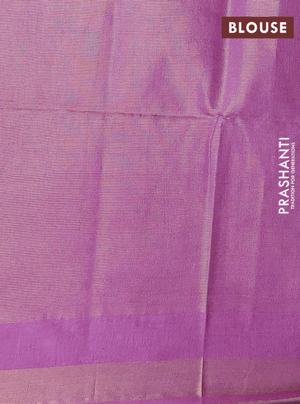 Semi munga jacquard saree lavender with allover zari weaves and zari woven border