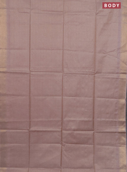 Semi munga jacquard saree beige with allover zari weaves and zari woven border