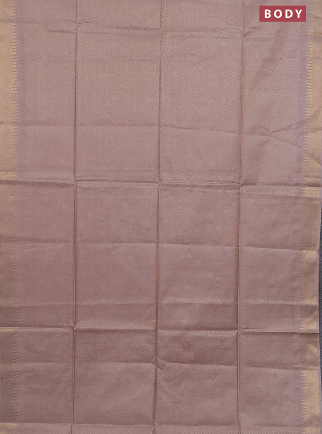 Semi munga jacquard saree beige with allover zari weaves and zari woven border