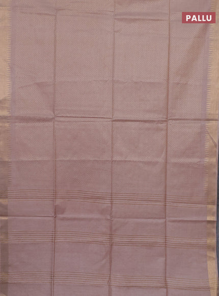 Semi munga jacquard saree beige with allover zari weaves and zari woven border