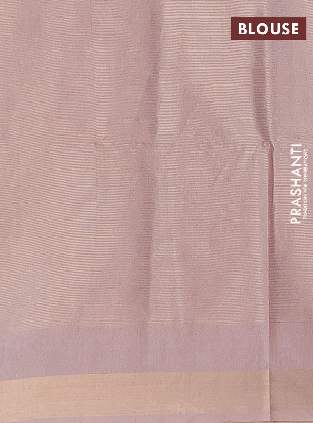 Semi munga jacquard saree beige with allover zari weaves and zari woven border