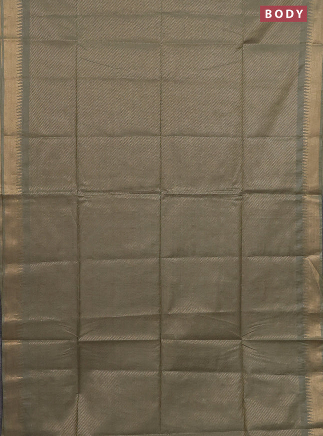 Semi munga jacquard saree pastel green with allover zari weaves and zari woven border