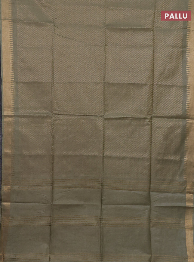 Semi munga jacquard saree pastel green with allover zari weaves and zari woven border