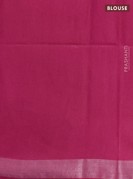 Semi munga jacquard saree wine shade with allover silver zari weaves and zari woven border