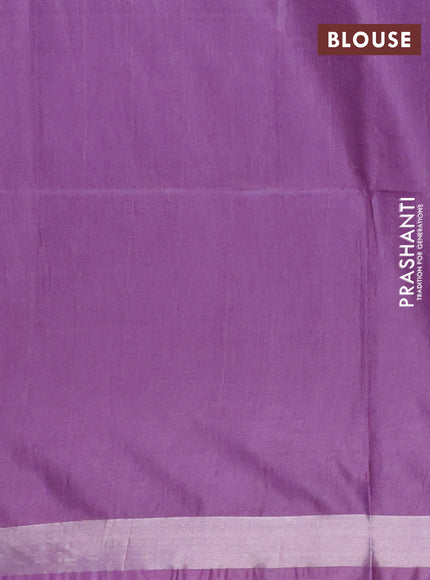 Semi munga jacquard saree lavender with allover silver zari weaves and zari woven border