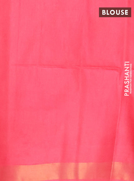 Semi munga jacquard saree peach pink with allover zari weaves and zari woven border