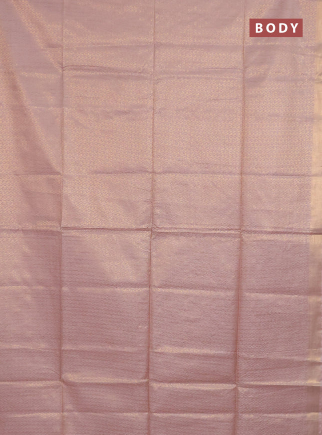 Semi munga jacquard saree beige with allover zari weaves and zari woven border